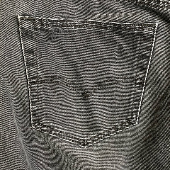 LEVI STRAUSS & CO. 501 MENS GRAY/BLACK JEANS BUTTON CLOSURE 100% COTTON 38W, 36L - Picture 9 of 14